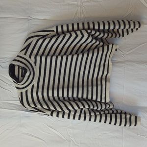 Cider 2XL Long Sleeve Striped Crop Top Sweater
